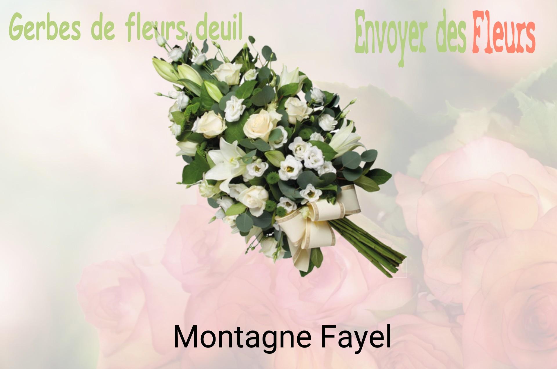 Gerbe de fleurs de deuil livrée à Montagne-Fayel